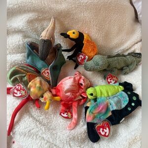 BEANIE BABIES LOT - 6, all with tags and in excellent condition